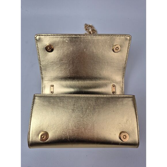 Dolce & Gabbana DG Girls Metallic Gold Phone Case Shoulder Bag - Picture 8 of 9